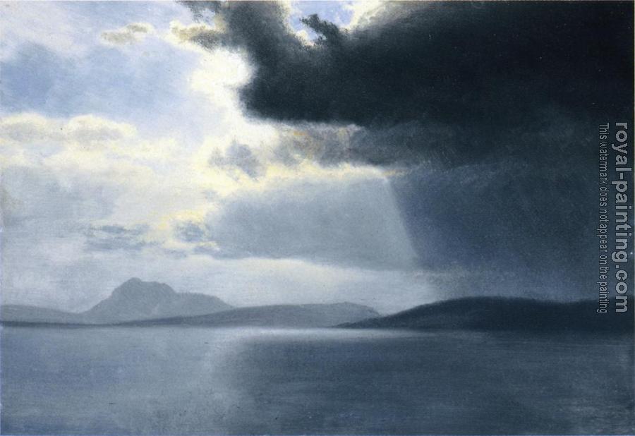 Albert Bierstadt : Approaching Thunderstorm on the Hudson River